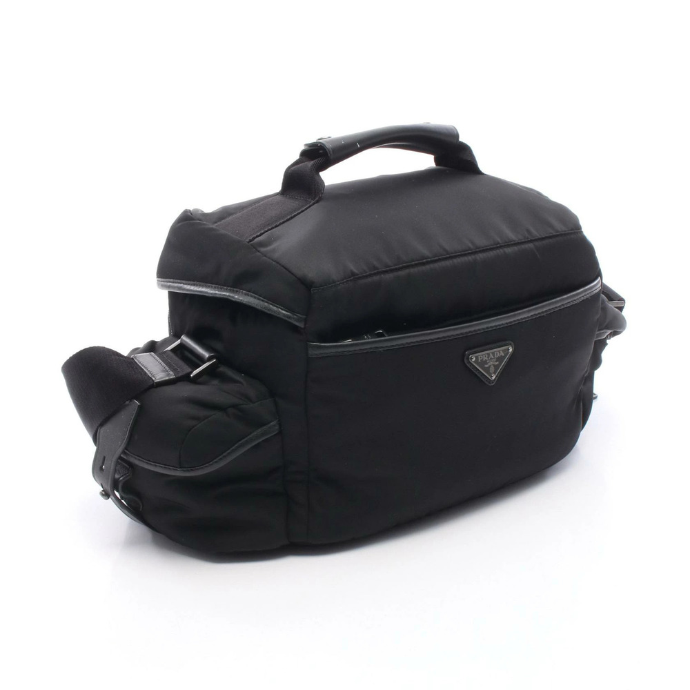 Prada Camera Bag Shoulder Leather Black